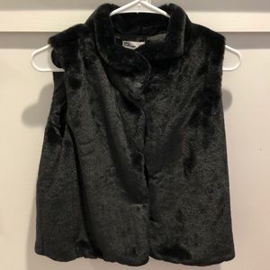 a faux fur vest